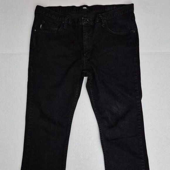 Vans V76 Skinny Jeans Men's 36X32 Black Denim Skater Goth - Pre-owned - Picture 2 of 13